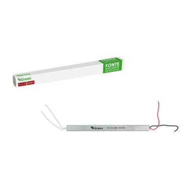 Imagem de Fonte Ultra Slim Driver Perfil Fita Led 12V 3A 36W Bivolt - Green