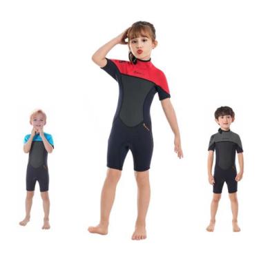 Imagem de Short Roupa Borracha Neoprene Infantil Unissex Água Gelada Natação Sur