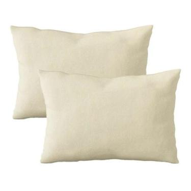 Imagem de par de fronhas creme percal 200 fios - BF confeccoes