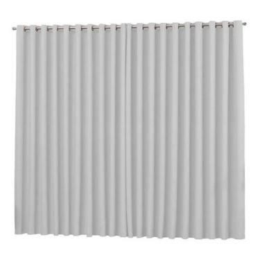 Imagem de cortina quarto sala tecido blackout branco 5,00x2,80 - B.F CONFECÇÕES