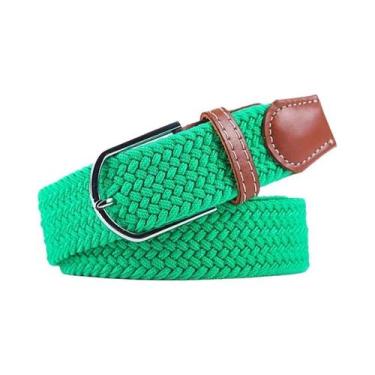 Imagem de Cinto Elástico Casual Unissex De Malha Expansível 107-130cm Com Fivela