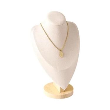 Imagem de Expositor De Joias Em Veludo: Busto Manequim Para Colares E Pingentes 