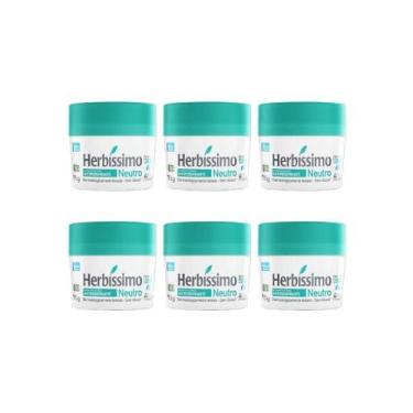 Imagem de Desodorante Creme Herbíssimo 55G Neutro - Kit Com 6Un