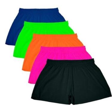 Imagem de Kit 5 Shorts Feminino Esportivo Treino Academia-Feminino