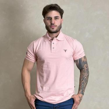 Imagem de Camiseta Texas Farm Polo Masculina Original Tx Rosa Claro, M