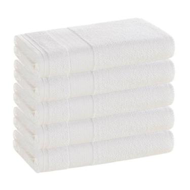Imagem de Toalha Banhão Branca Karsten Hotel Pousada Percal de Algodão 5 Pçs
