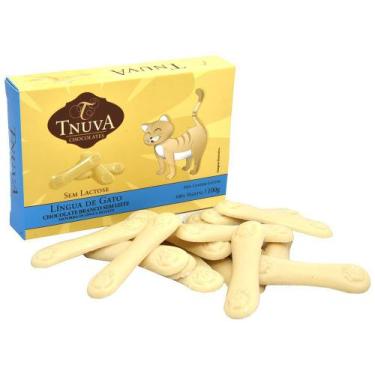 Imagem de Língua de Gato Chocolate Branco Tnuva 100g