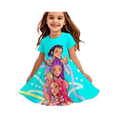 Imagem de Vestido Casual De Verão Para Meninas Pequenas Kpop Demon Hunters, Vest