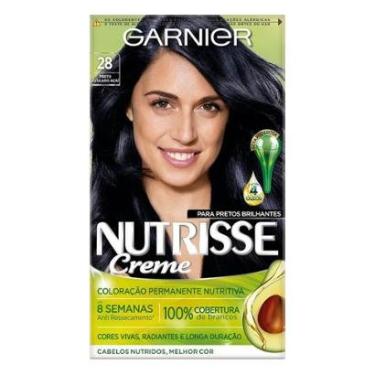 Imagem de Coloração Garnier Nutrisse Blacks 28 Preto Azulado Açaí-Unissex