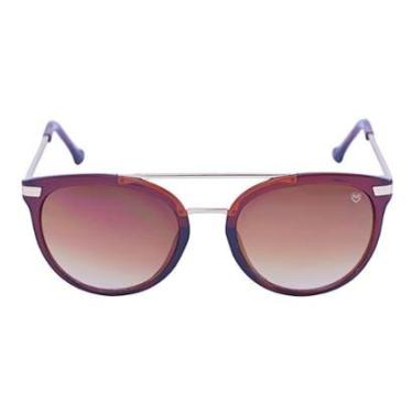 Imagem de Óculos de Sol Feminino Aviador Redondo Acetato/Metal Mackage - Ophelia-Feminino