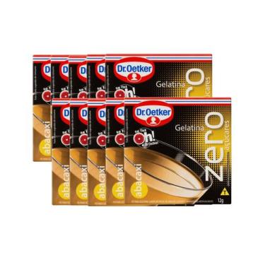 Imagem de Pack Com 10x Gelatinas Abacaxi Zero Dr.Oetker 12g - Dr.Oeteker