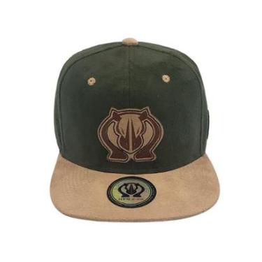 Imagem de Bone Snapback Aba Reta Musgo Caramelo Ajustavel RHS-204 Rhino Size-Unissex