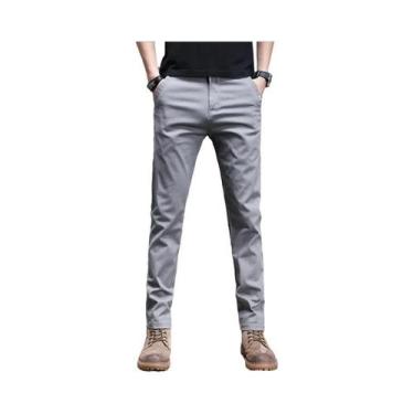 Imagem de Calças Casuais Slim Fit Para Homens, Estilo Coreano, 2024 Primavera Ve