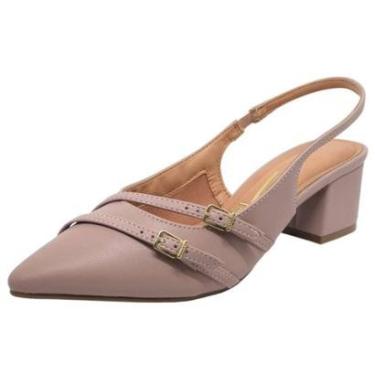 Imagem de Sapato Salto Baixo Feminino Conforto Casual Vizzano-Feminino