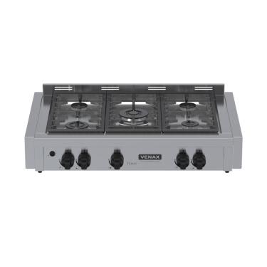 Imagem de Fogao a Gas de Embutir de Bancada 5 Bocas Venax Temis Inox