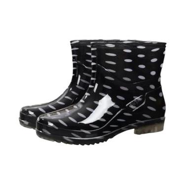 Imagem de Botas De Chuva Femininas Estilosas, Impermeáveis, Antiderrapantes E Re