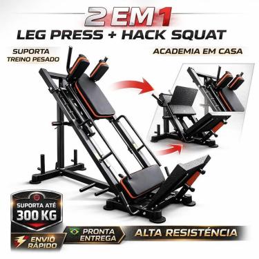 Imagem de Leg Press 45 Com Rack Equipamento Musculação Dual Ahead-Unissex