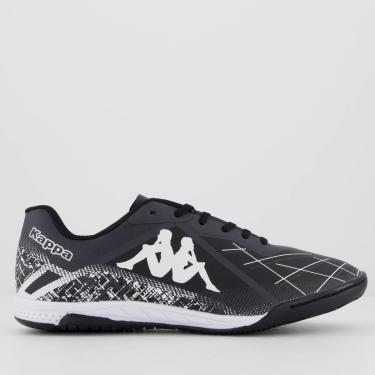 Imagem de Chuteira Kappa Boston Futsal Preta e Branca-Masculino