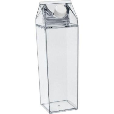 Imagem de Garrafa Caixa De Leite Home&co 1l 26x7x7cm Transparente - HOME & CO