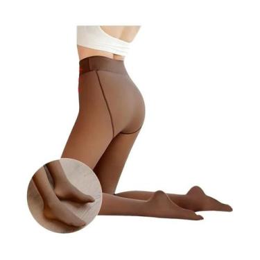 Imagem de Meias-calças Térmicas Femininas De Inverno Com Forro De Lã, Sem Costur