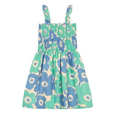 Imagem de Vestido infantil menina floral em viscose Brandili -Natural