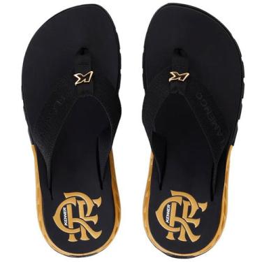Imagem de Chinelo Kenner Rakka Flamengo Masculino Preto Dourado, Preto dourado, 
