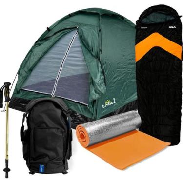 Imagem de Barraca 2p Bastão Mochila Isolate Saco Dormir - kit Legendarios - Kala