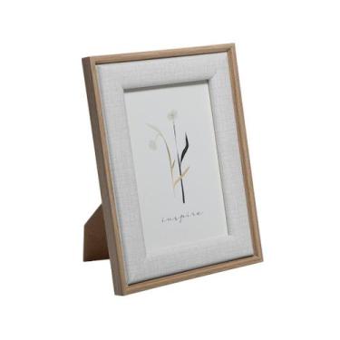 Imagem de Porta Retrato 10x15 MDF Madeira Clara Linho Branco Lyor