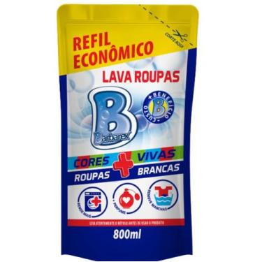 Imagem de Lava Roupas Líquido Coco Refil Econômico Barbarex 800ml