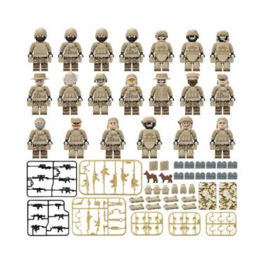 Imagem de Bonecos Humanoídos Camuflados De Soldados Ranger: Mini Blocos De Monta