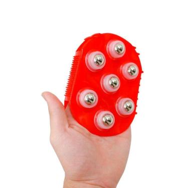Imagem de Massageador Luva Corporal Massagem Estetica Manual 7 Esferas Portatil Costas Pescoço Re...