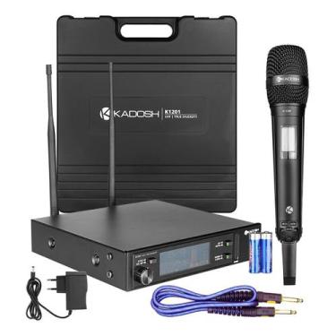 Imagem de Microfone Sem Fio De Mão Uhf Kadosh K-1201m Prof Homologado