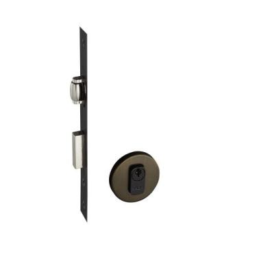 Imagem de Fechadura rolete porta pivotante pado bronze oxidado antique maquina 5