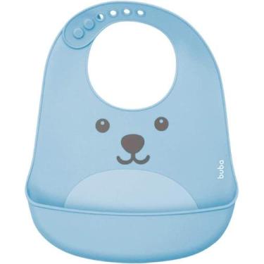 Imagem de Babador de Silicone com Pega Migalhas Gumy Azul - Buba, Azul