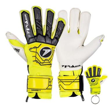 Imagem de Luva De Goleiro Profissional Champion 9 Poker Grip, Amarelo, 9