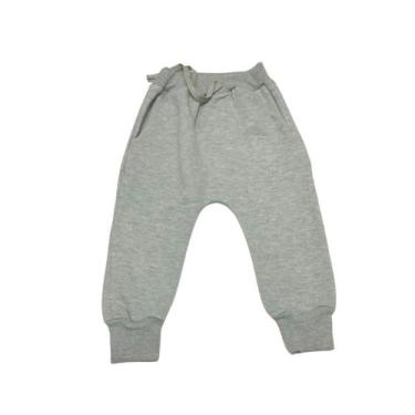 Imagem de Calça Moletom Saruel com Bolso Flanelada Infantil Unissex - Same, Cinz