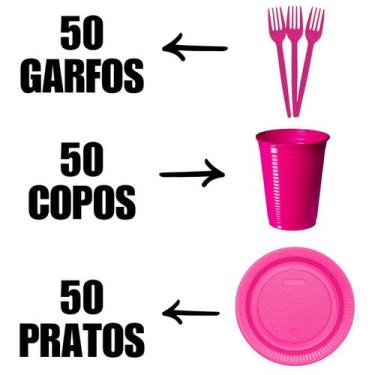Imagem de Kit Descartaveis 150 Peças Decoraçao Festa Aniversario - BELLOCOPOS, R