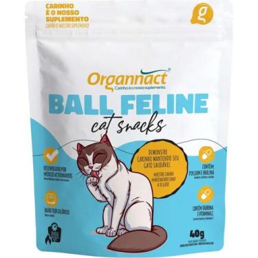 Imagem de Suplemento Organnact Ball Feline Cat Snacks - 40g
