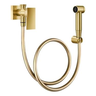 Imagem de Ducha Higiênica Com Registro e Derivação Ouro Escovado New Edge Docol