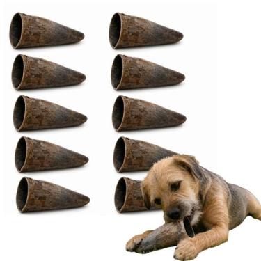 Imagem de Mordedor Chifre Copinho Natural 100% Bovino Caes Petisco Pet - - Good