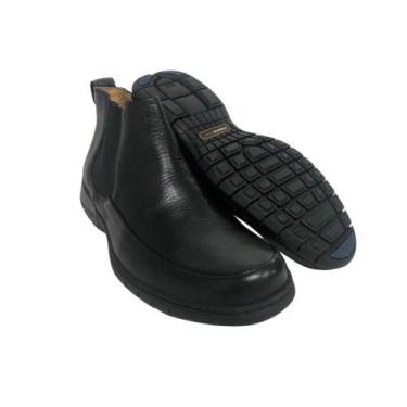 Imagem de Botina Country Masculina Anatomic Gel Original Couro Floater Preto Cos