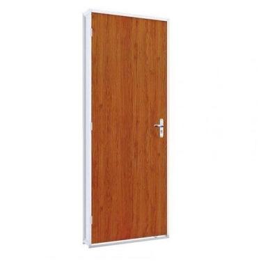 Imagem de Porta de Aço Duraplac 215x75cm Batente de Aço 12cm Riobras Mogno