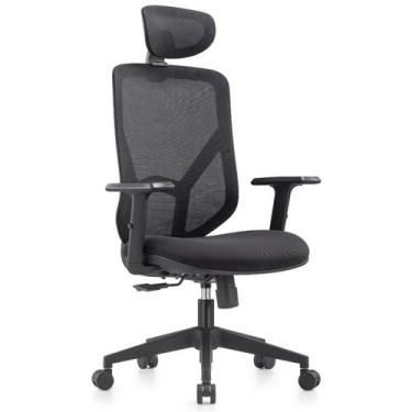 Imagem de Cadeira Escritório Presidente NR17 Tela Mesh Alpha Preto - Movescan