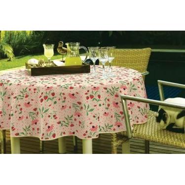 Imagem de Toalha De Mesa Estampada 4 Lugares Redonda Lepper 1,50