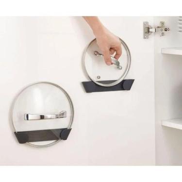 Imagem de kit Suporte Organizador para Tampas de Panela Porta Tampas Adesivo e f