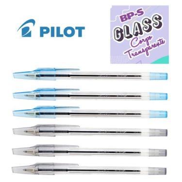 Imagem de Kit Com 6 Canetas Esferográficas Pilot BP-S Glass AZ E PT