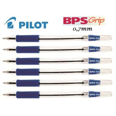 Imagem de Caneta Esferográfica BPS Grip 0,7mm Pilot Kit com 12 Azul