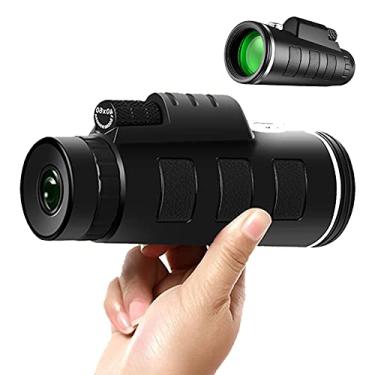 Imagem de Telescópio monocular 12X50 atualizado para adultos e crianças, monóculo com zoom à prova d'água com tripé de smartphone para observação de pássaros em caminhadas e viagens