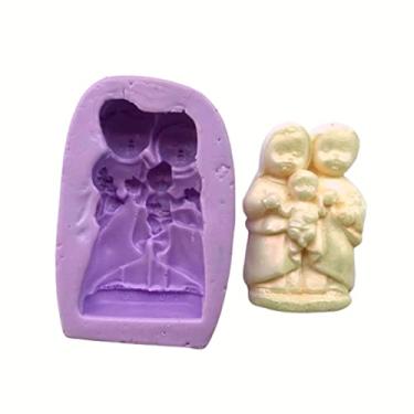 Imagem de Confeitaria dos moldes, F801 MOLDE DE SILICONE SAGRADA FAMÍLIA GRANDE CONFEITARIA ARTESANATO