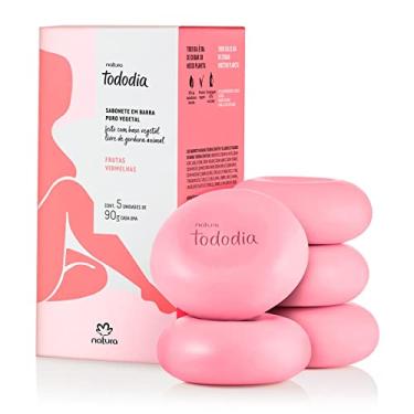 Imagem de Natura Sabonete em Barra Puro Vegetal Frutas Vermelhas Tododia - 5un de 90g